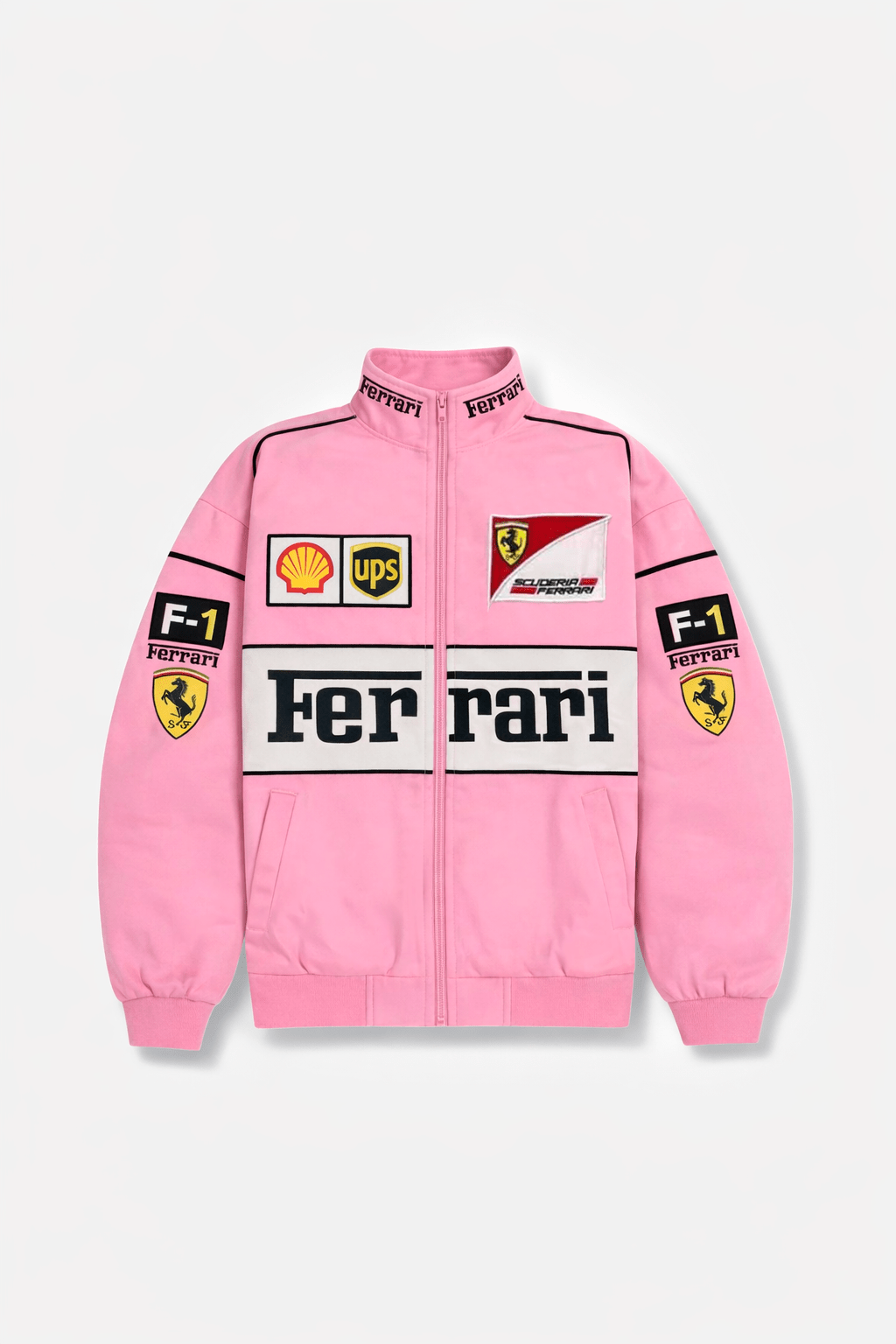 Ferrari F1 Vintage Racing Jacket - Pink Cotton Edition