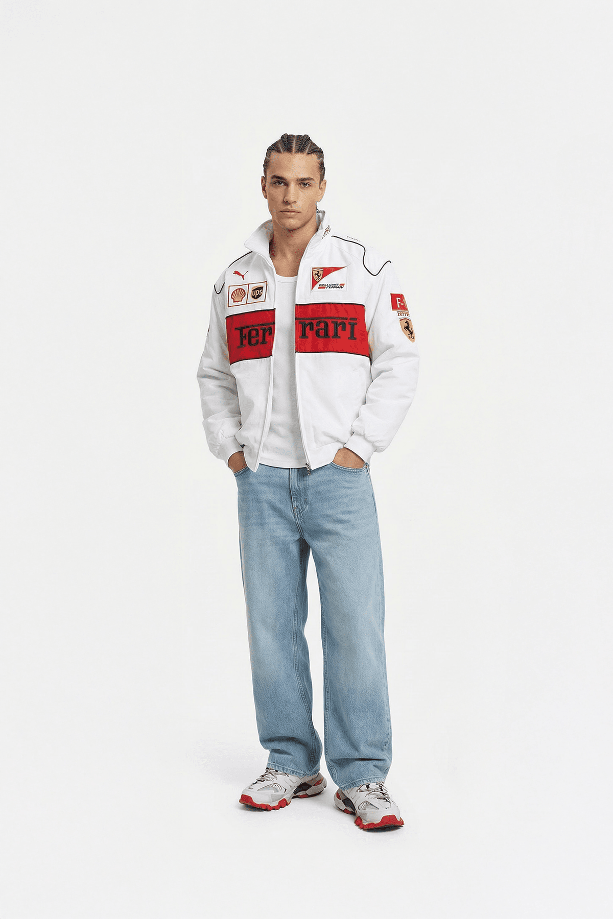 Ferrari F1 Vintage Racing Jacket - White Edition