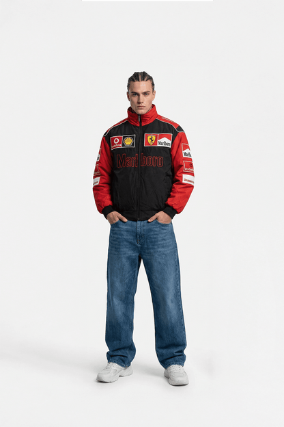 Ferrari F1 Vintage Racing Jacket - White & Red Edition
