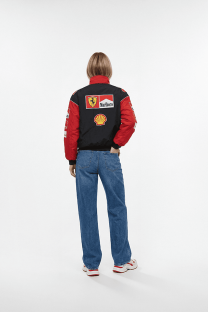 Ferrari F1 Vintage Racing Jacket - White & Red Edition