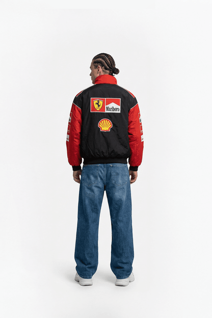 Ferrari F1 Vintage Racing Jacket - White & Red Edition